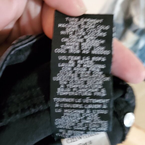 1822 Denim Jeans Womens 18W Black Tapered Leg Mid-Rise Stretchy Cotton Blend - Picture 4 of 12